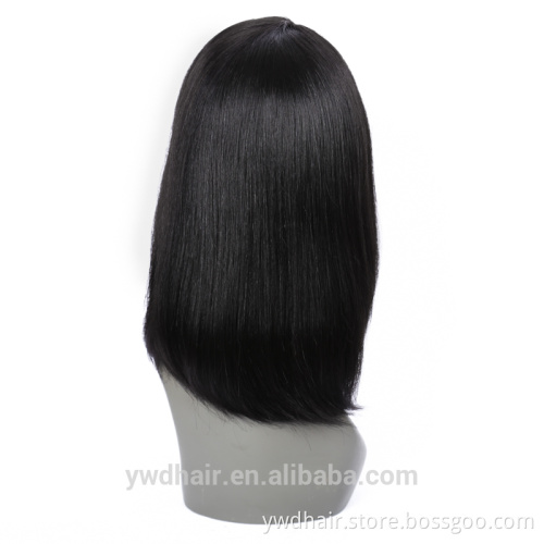 8-26inch human hair short bob lace front wig Virgin Brazilian Straight Glueless human hair full lace wig with baby hair